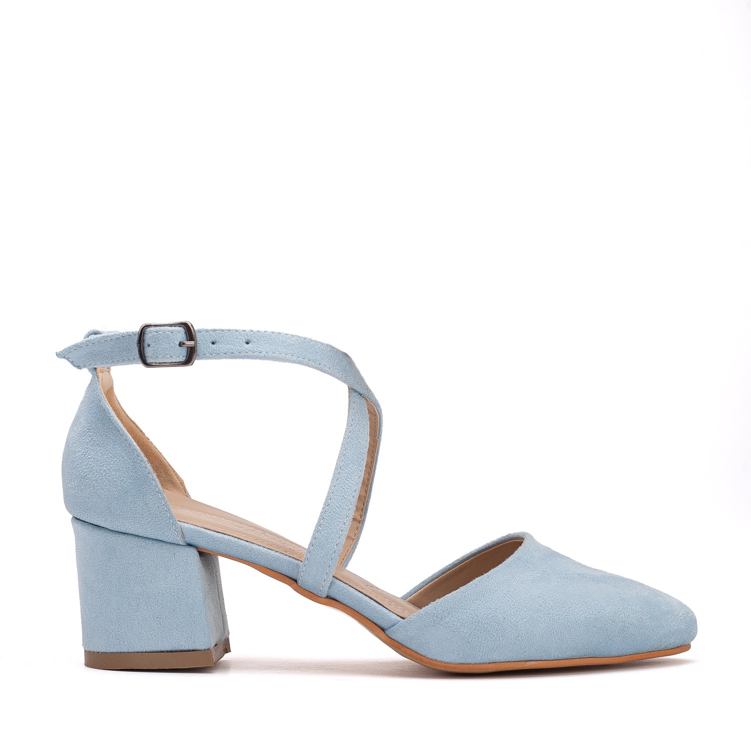 Forever & Always Shoes Women's Dolly - Baby Blue Suede Heels In Blue