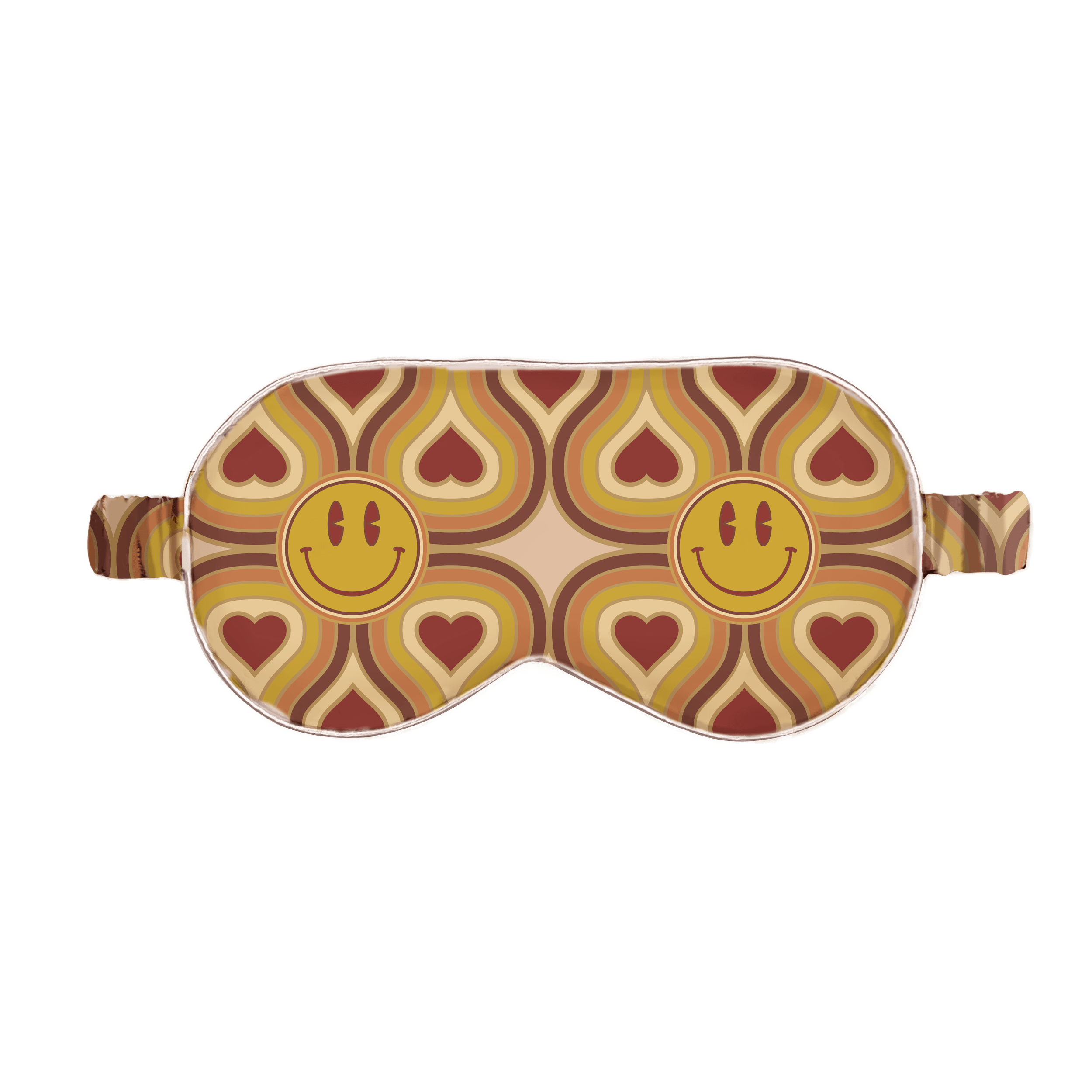 Henelle Women's Wonderlust Smiley Silk Sleep Mask