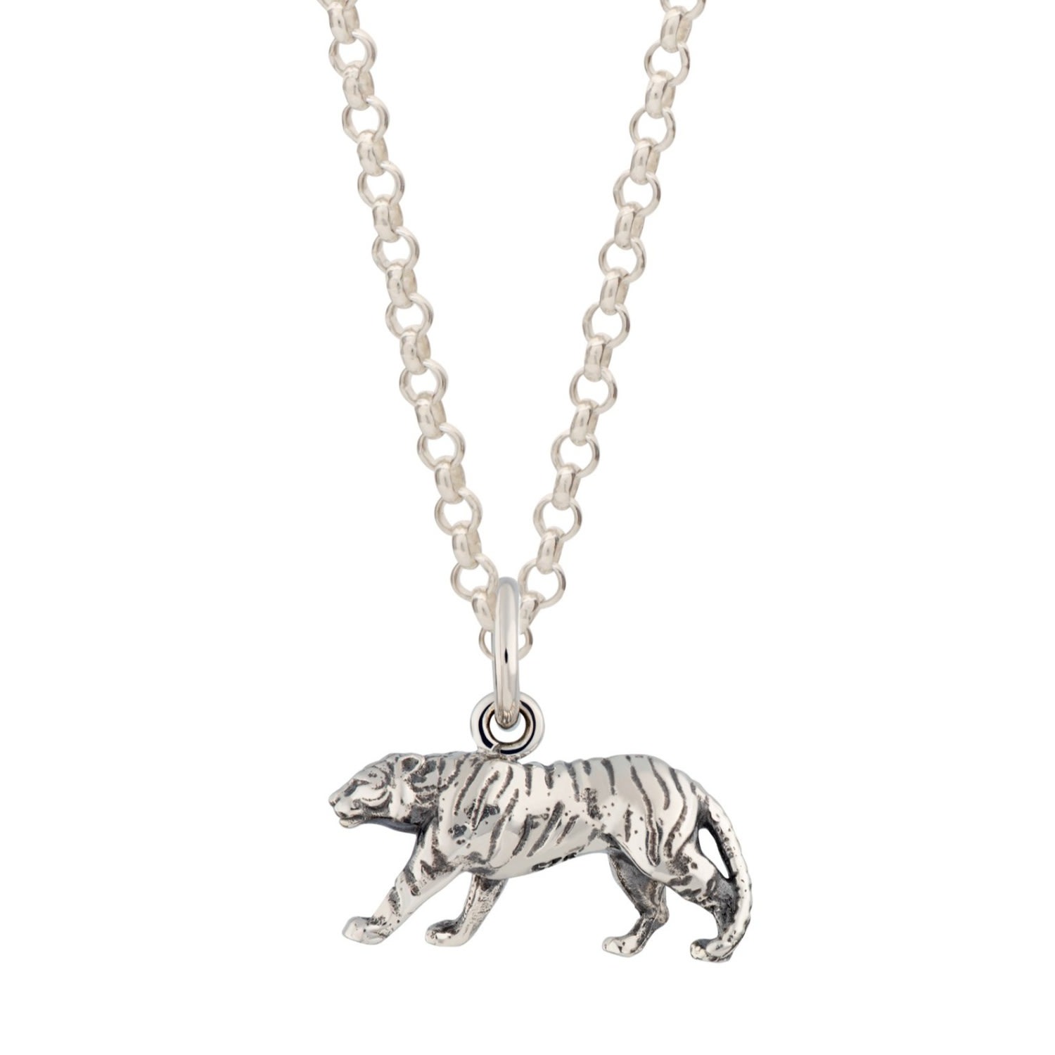 Women’s Silver Tiger Necklace Scream Pretty