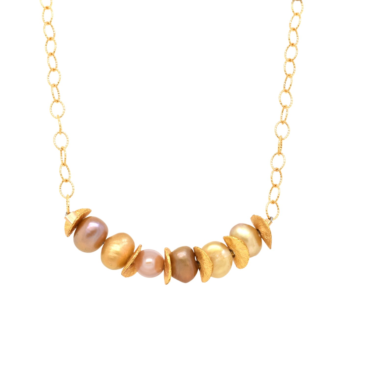 Lori Kaplan Design Women's Golden Pearl  Necklace