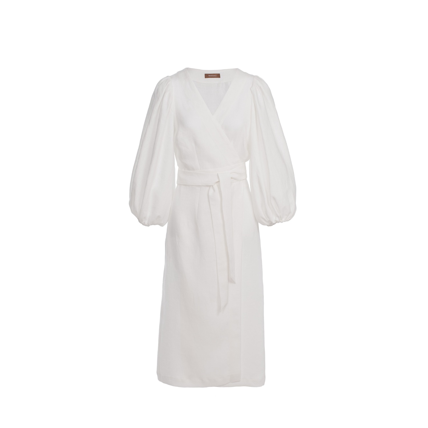 Dune Midi Linen Dress In Ecru | Bohomey | Wolf & Badger