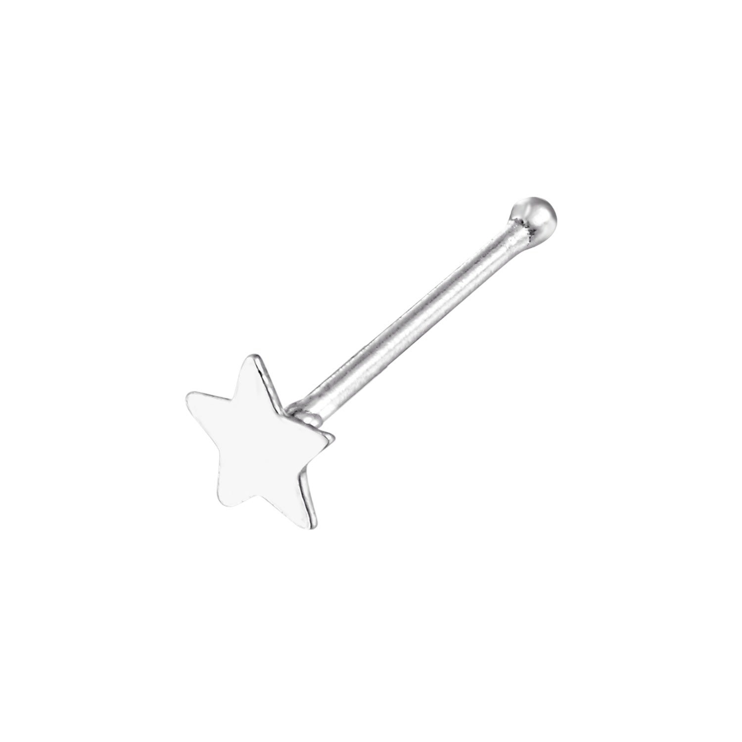 Women’s Ecoated Sterling Silver Tiny Star Shaped Nose Stud Seol + Gold