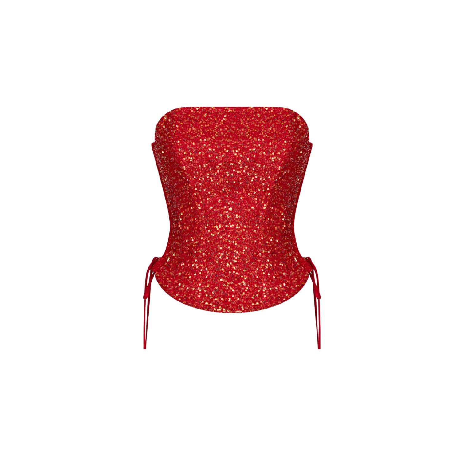 Svarini Women's Riva Red Sequin Corset | Medium | Elsava