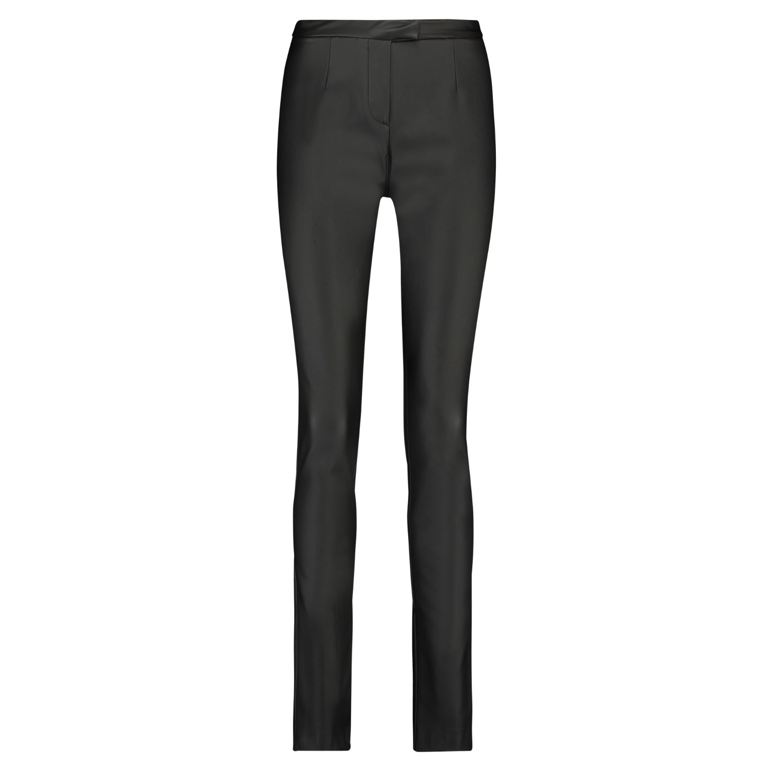 Women’s Black Faux Leather Fitted Pants Extra Small Monique Singh