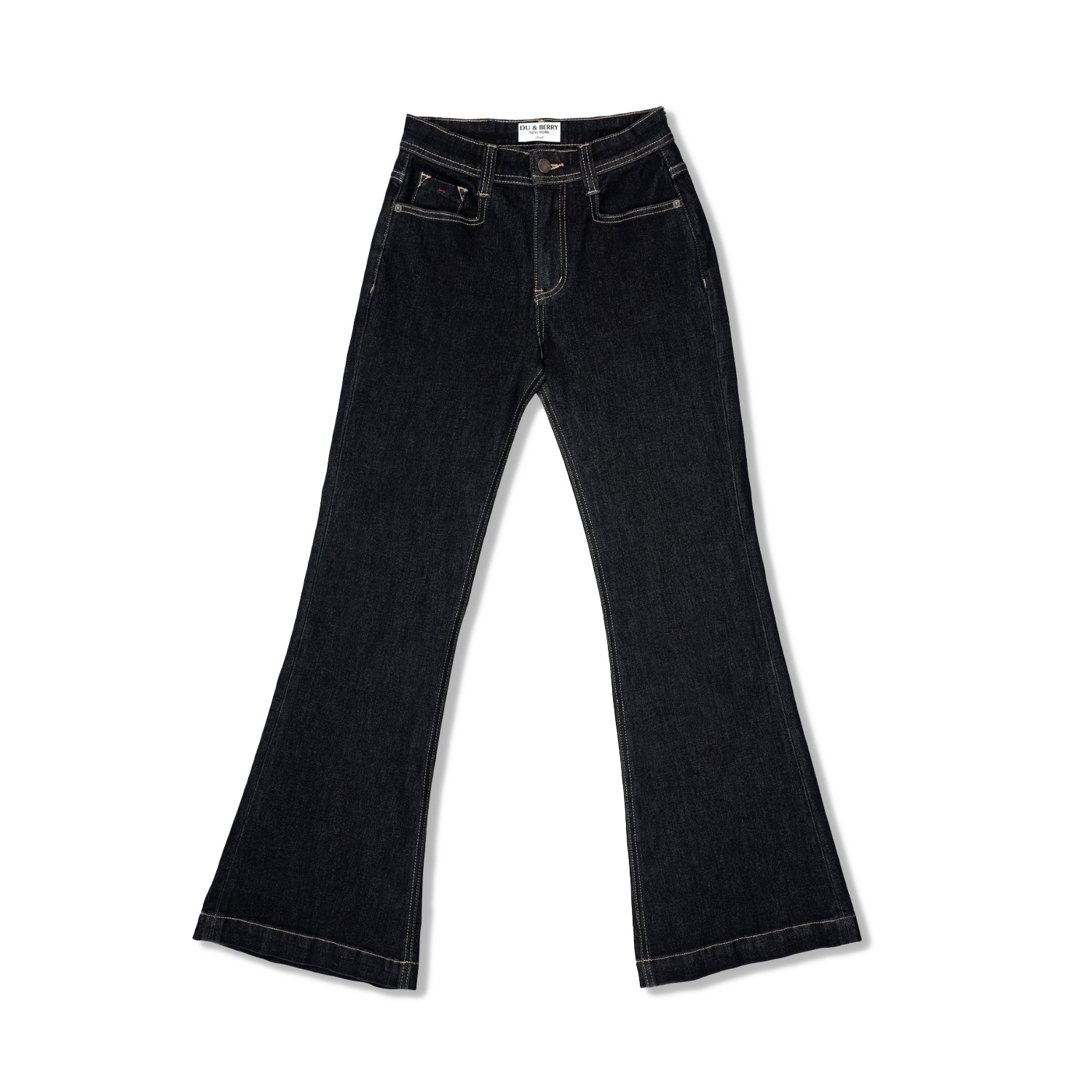 Du & Berry Blue Du Contour Flare Jeans In Navy In Blue