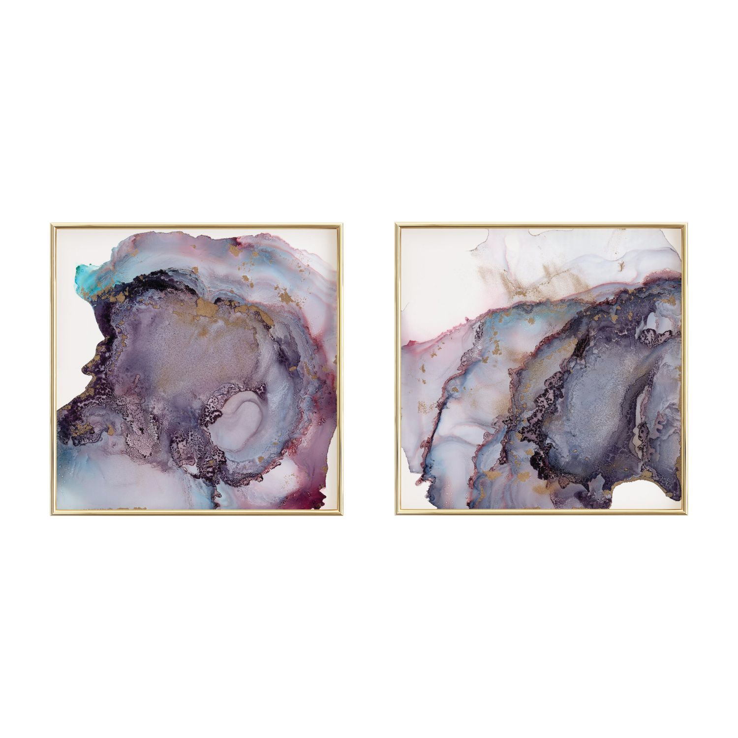 Art By Affie Pink / Purple Igneous - Fine Art Print Pair In Pink/purple