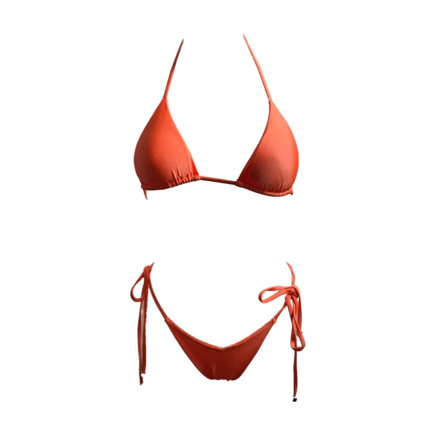 French Connection triangle bikini set in orange