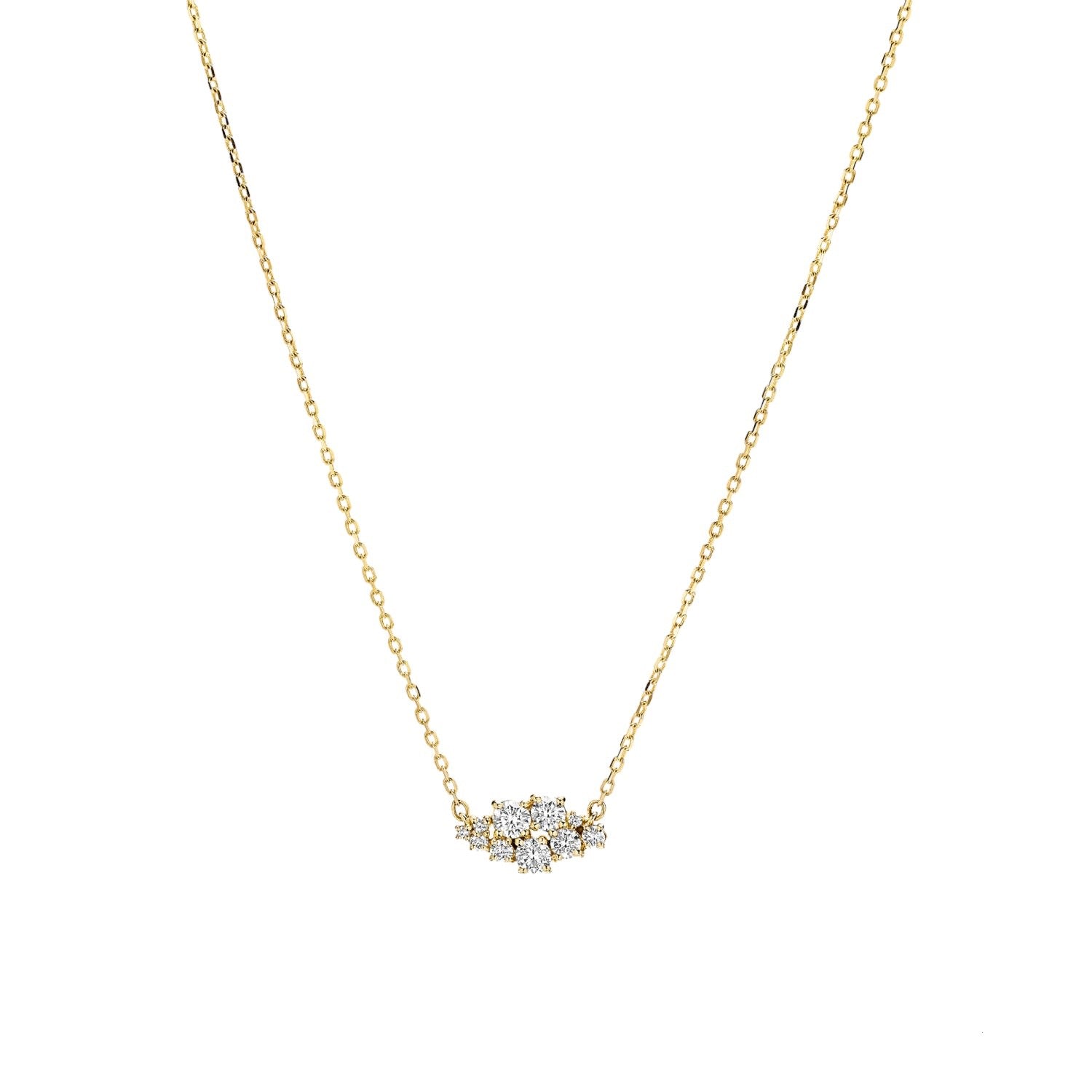Gold Trip Women's Crystal Cluster Necklace In Gold