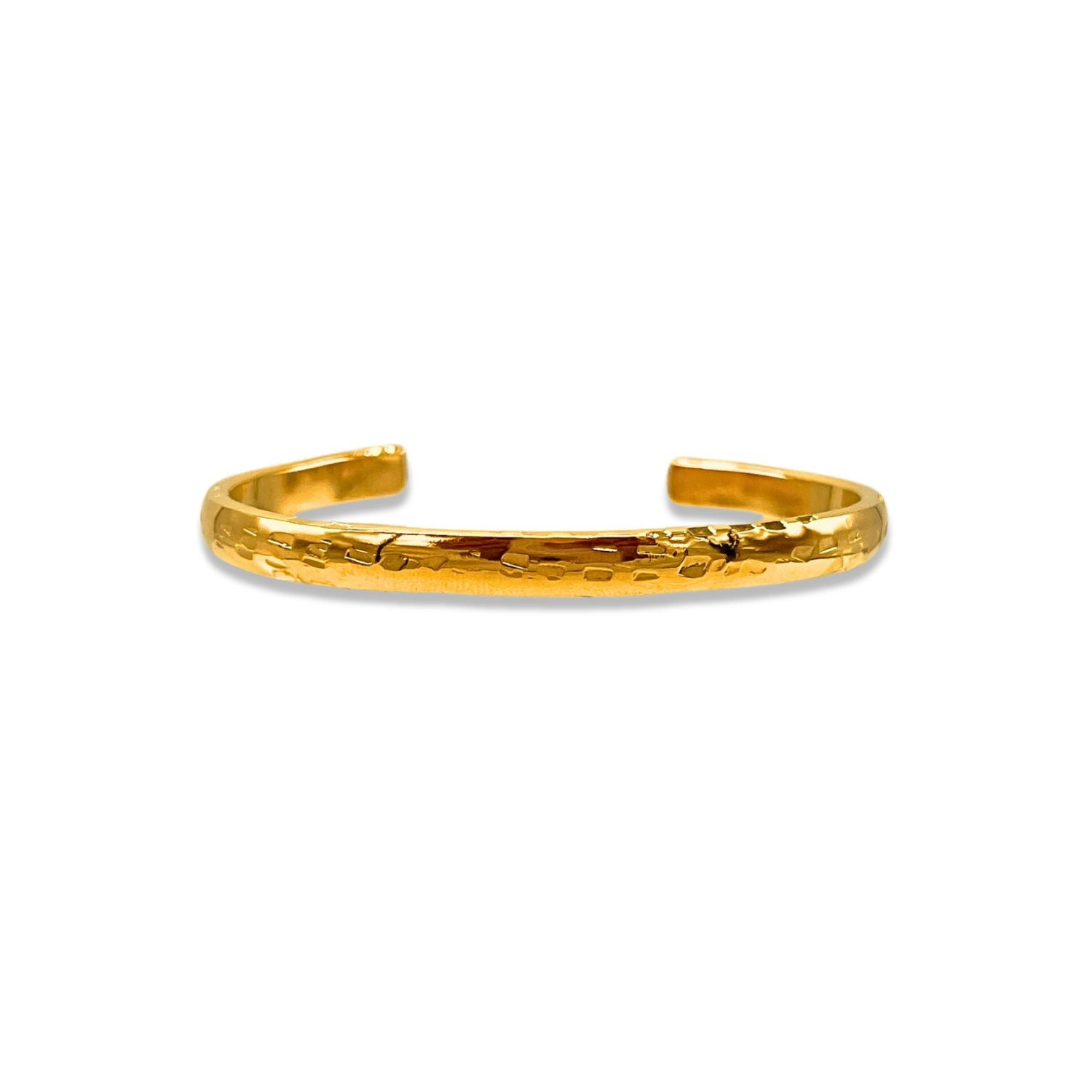 Jaredjamin Men's Gold Parker Textured Cuff In Gold