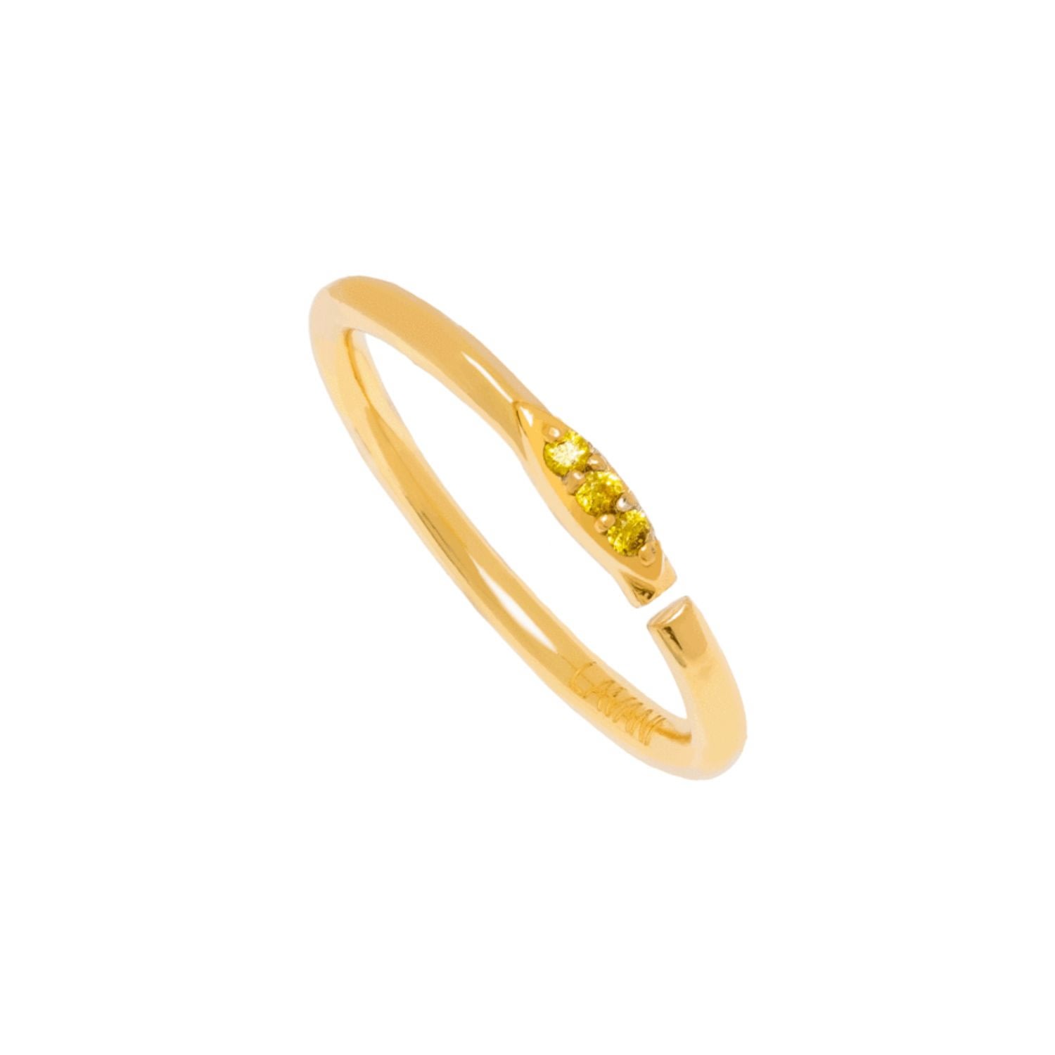 Women’s Green / Gold Green Goldplated Haddou Ring Lavani Jewels