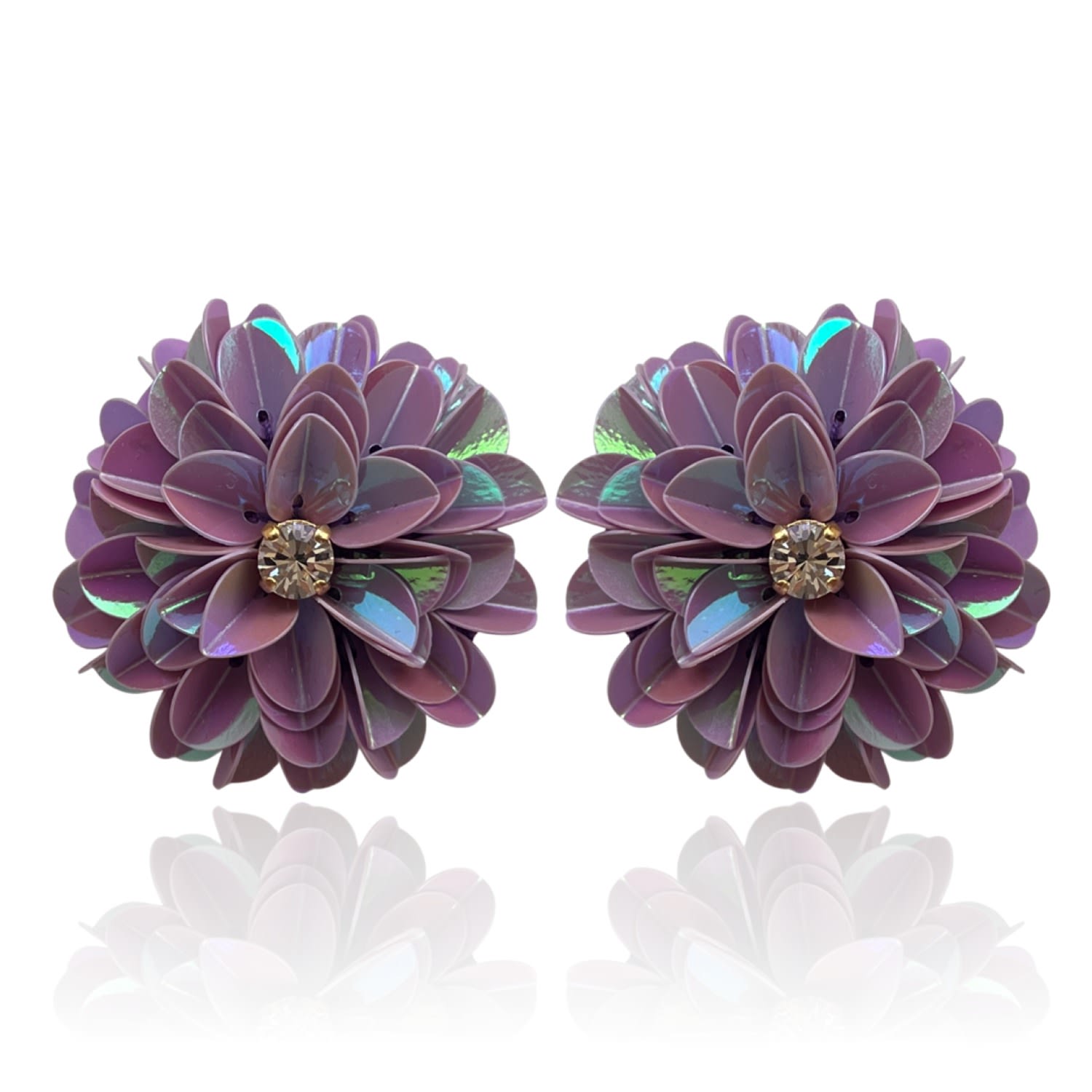 Women’s Pink / Purple Blossom Studs Lilac Pinar Ozevlat