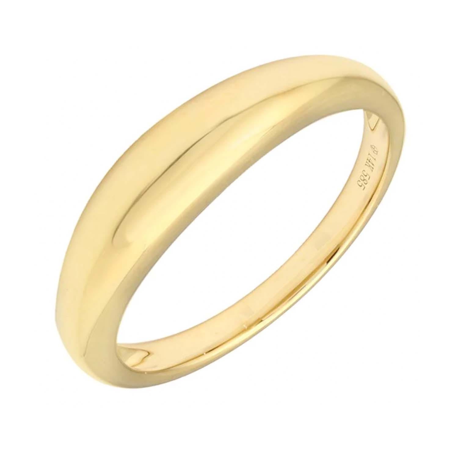 Women’s Gold Domed Solid Cigar Ring 770 Fine Jewelry