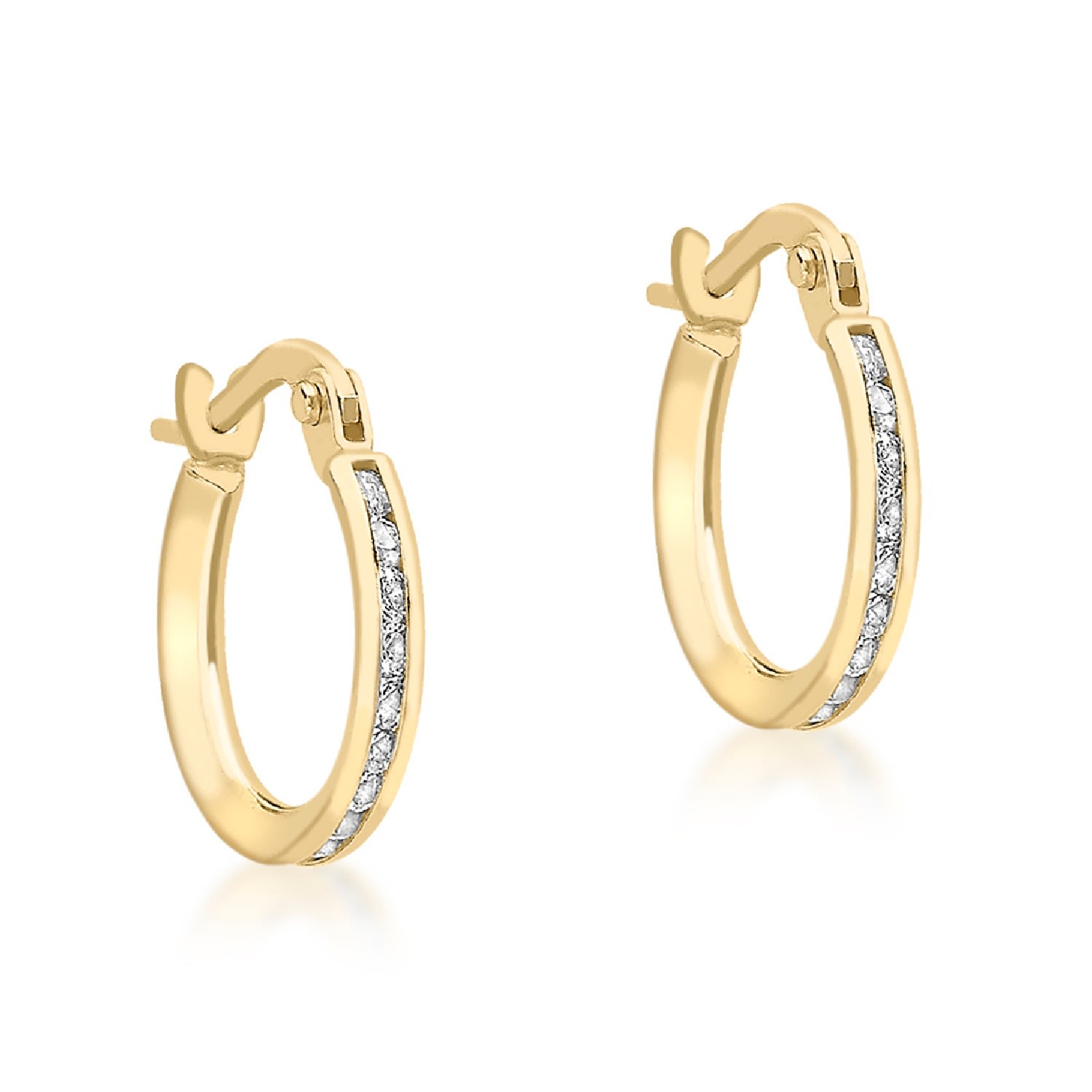 Posh Totty Designs Women's Slim Gold Huggie Earrings