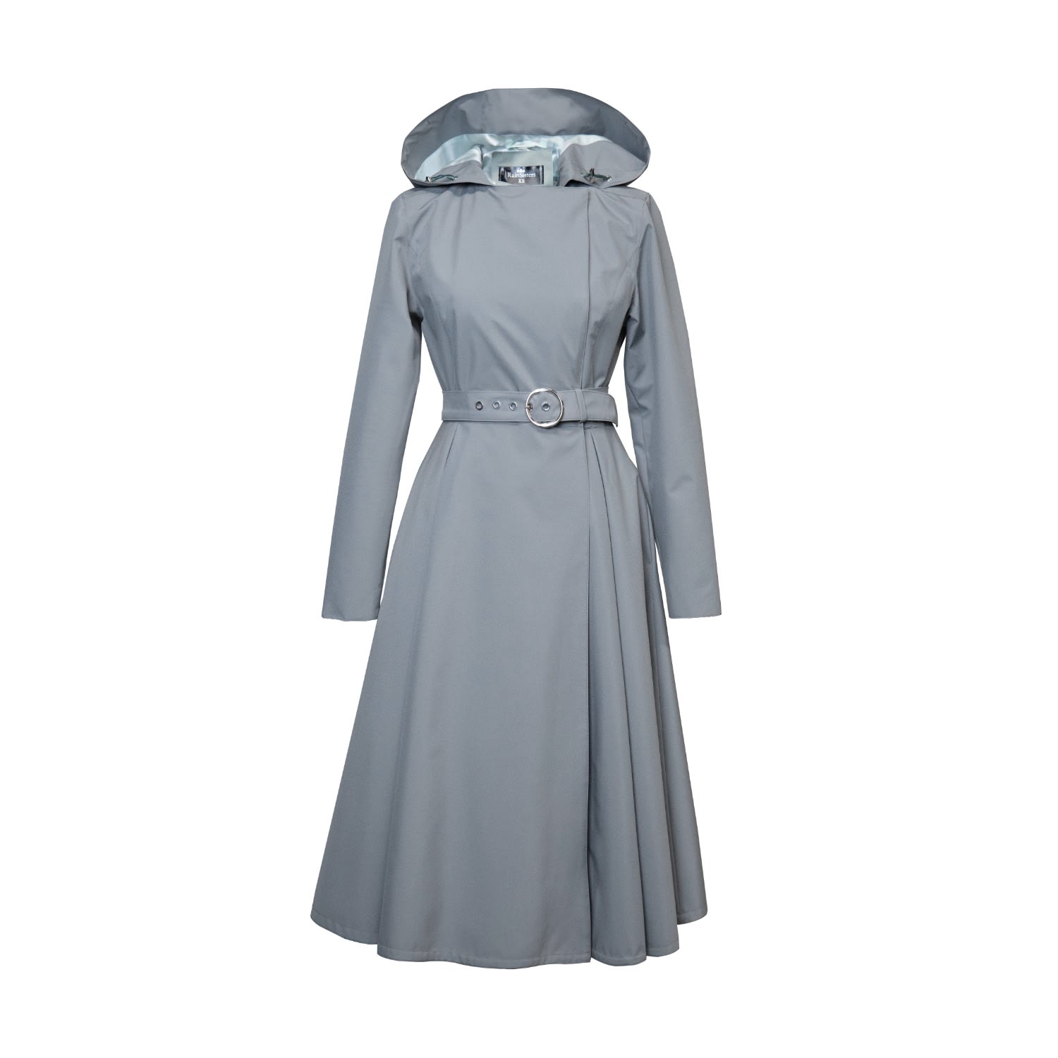 Women’s Grey Trench Coat For Spring: Graceful Grey Xxs Rainsisters