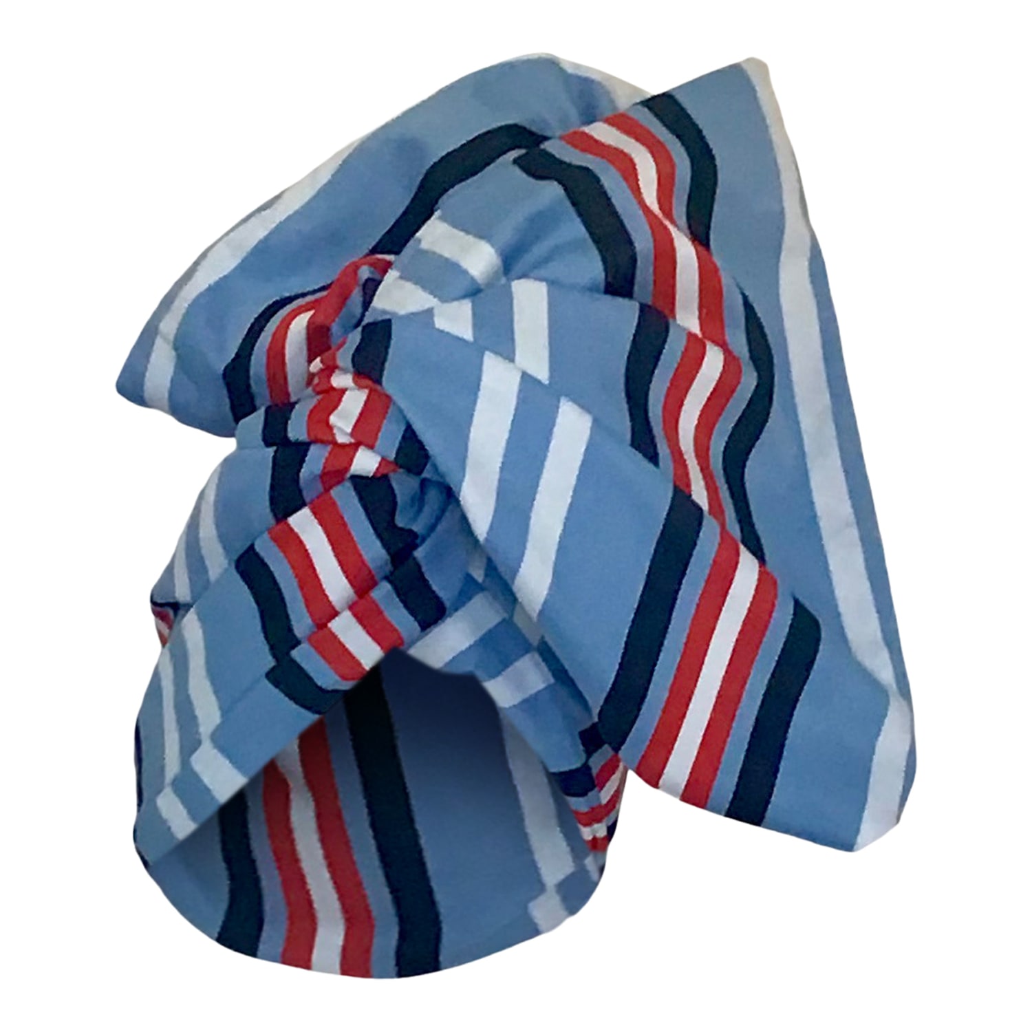 Women’s Twisturban Turban In Blue White Red Cotton Stripe Romer Millinery