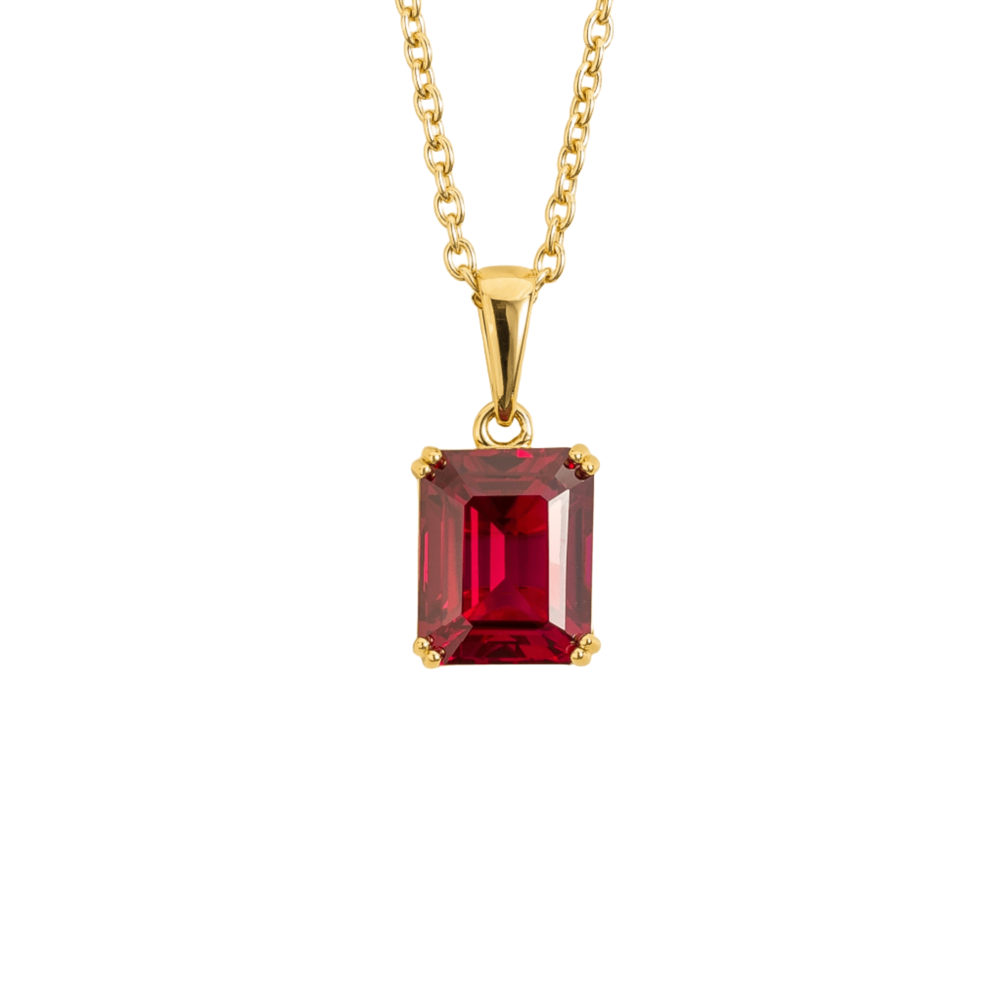 Juvetti Women's Gold / Red Thamani Gold Pendant Necklace In Ruby