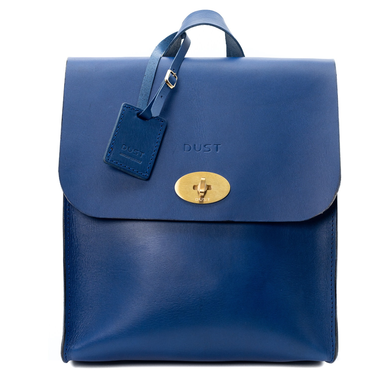 The Dust Company Women's Leather Backpack Blue Artist Collection