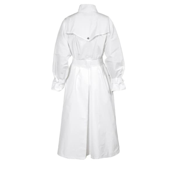Aggi By Halewski Vanda White Milk Trench Coat In Trench