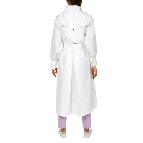 Aggi By Halewski Vanda White Milk Trench Coat In Trench