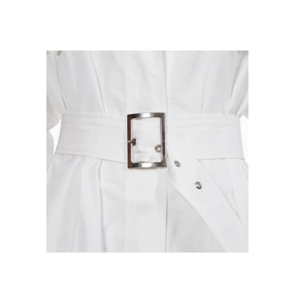 Aggi By Halewski Vanda White Milk Trench Coat In Trench