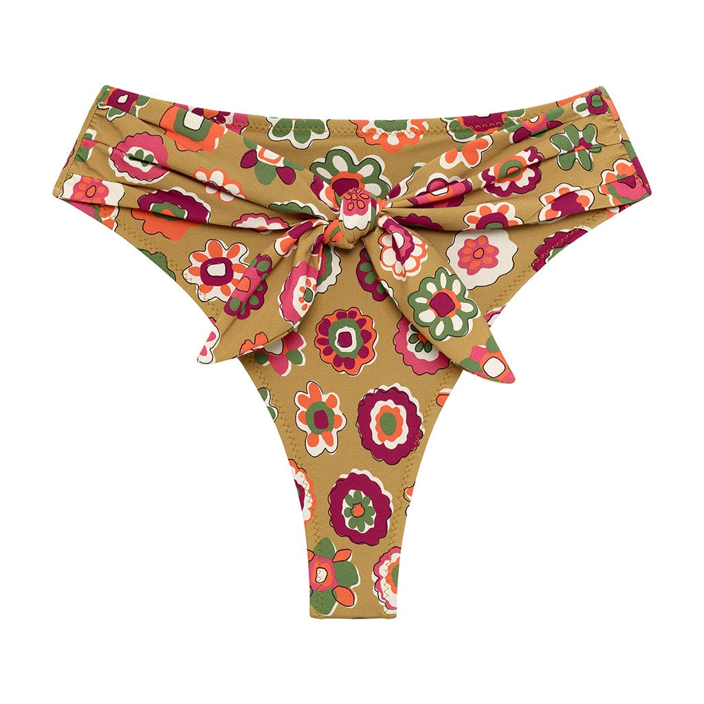 Montce Swim Women's Mazzy Floral Paula Tie-up Bikini Bottom