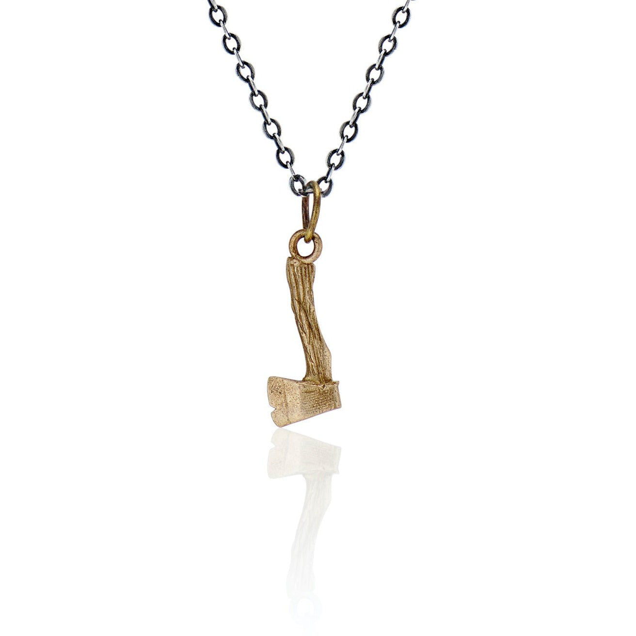 Cartography Men's Gold / Silver Axe - Necklace In Brass
