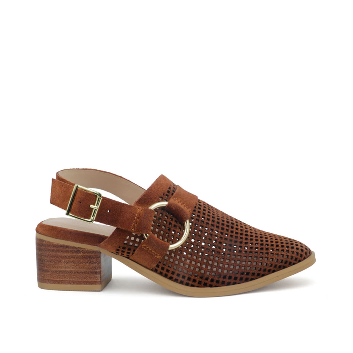 Women’s Brown Rosalie Block Heeled Sandal In Tan 7 Uk Rag & Co.