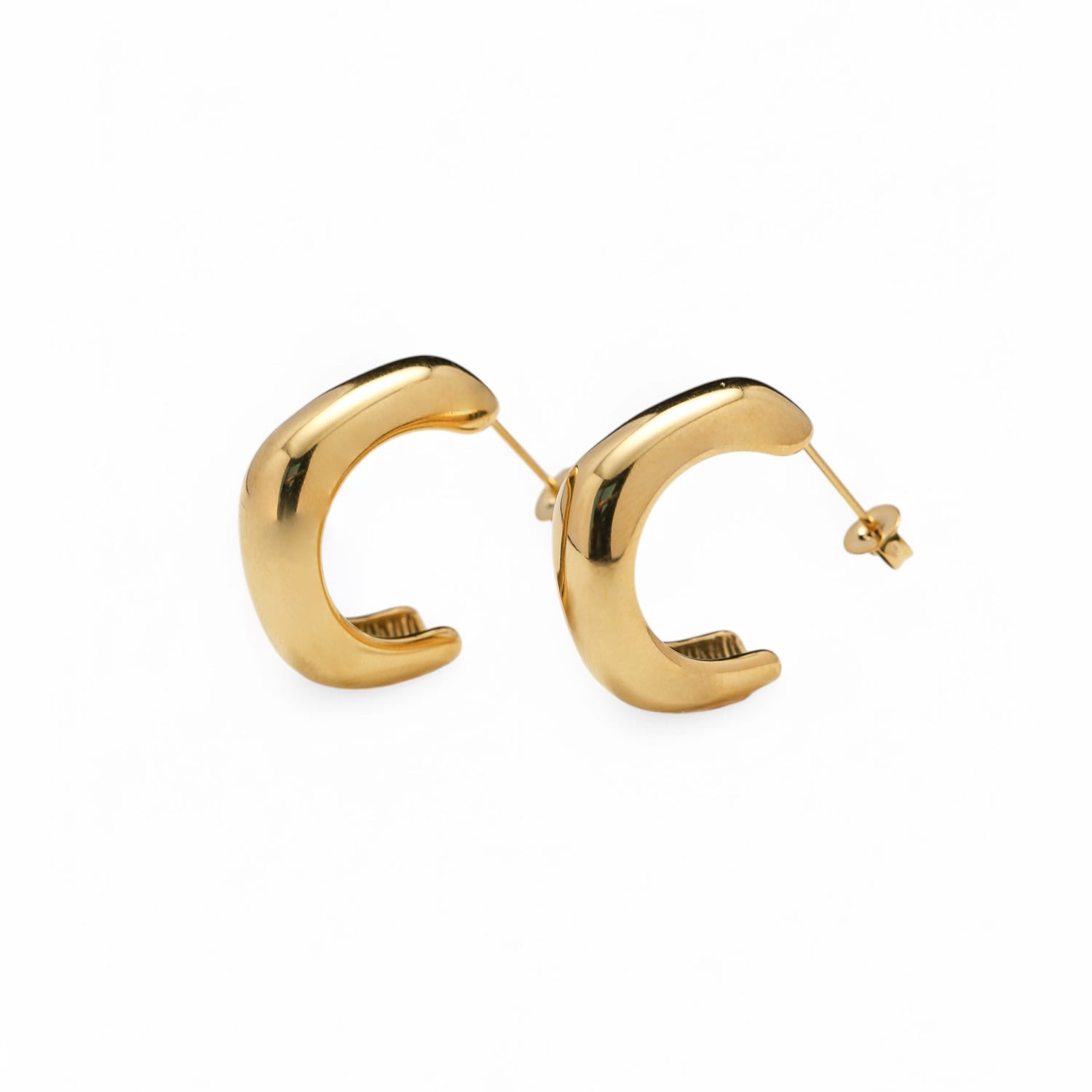 MISS CECILIA WOMEN'S GOLD SQUARE HOOPS EARRINGS