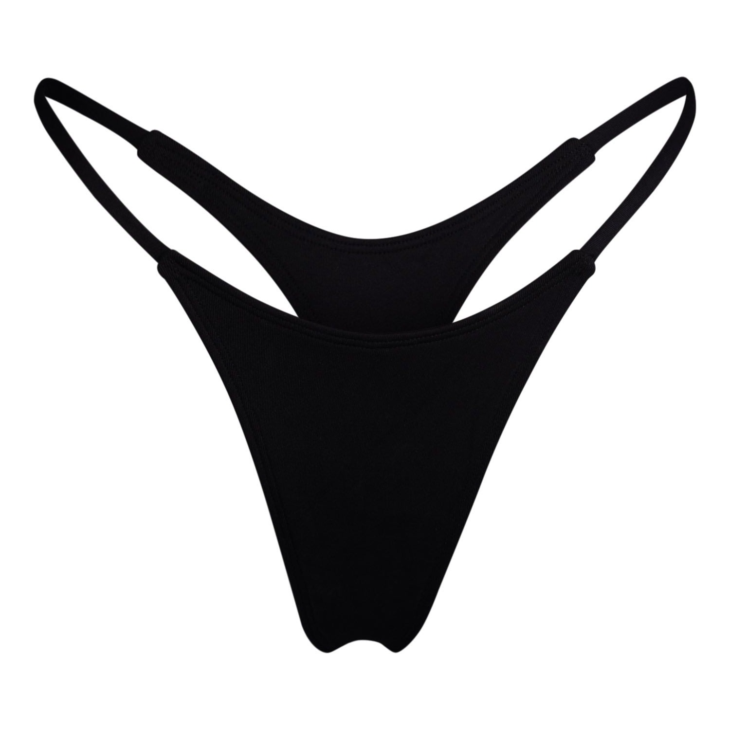 Minimale Animale Women's Wall Street Thong Bikini Bottom - Dark Seas Black In Black
