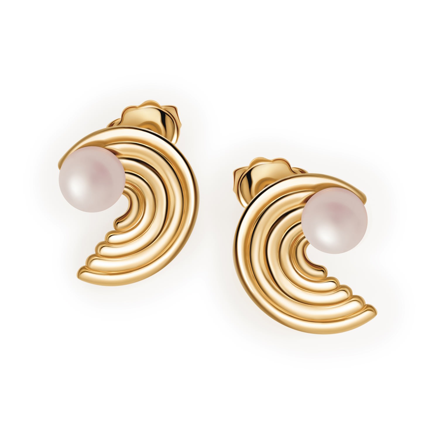 Women’s Gold Gilded Waves Earrings Regular Untamd