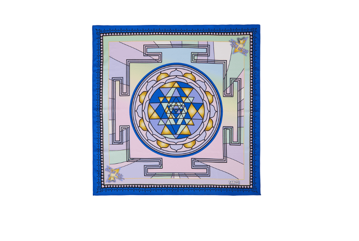 Je Te Veux Men's Yantra Lilac Scarf In Blue