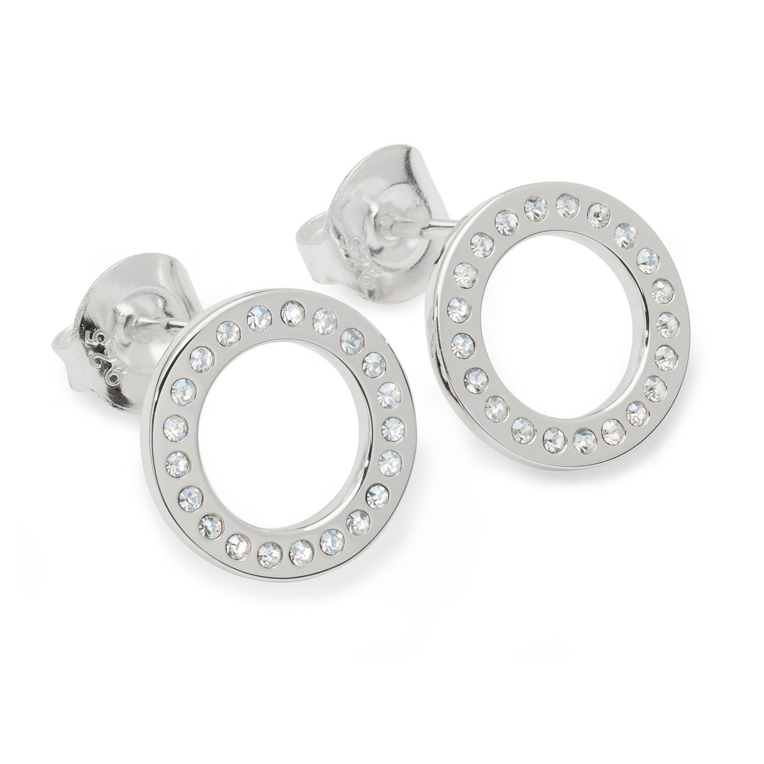 Women’s Silver Art Deco Halo Studs Lucy Quartermaine