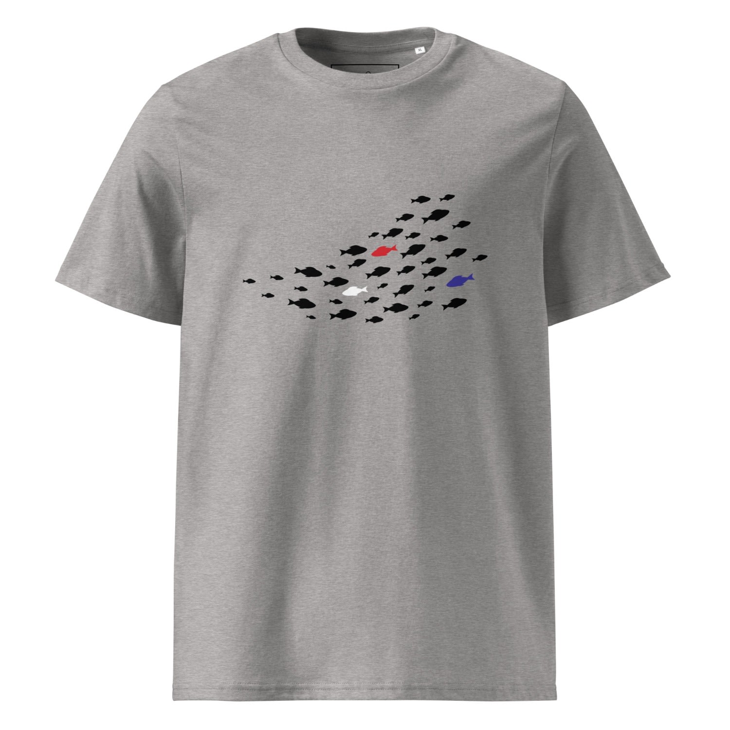 Anchor & Crew Heather Grey Fish Where's William Going? Organic Cotton T-shirt - Women In Grey