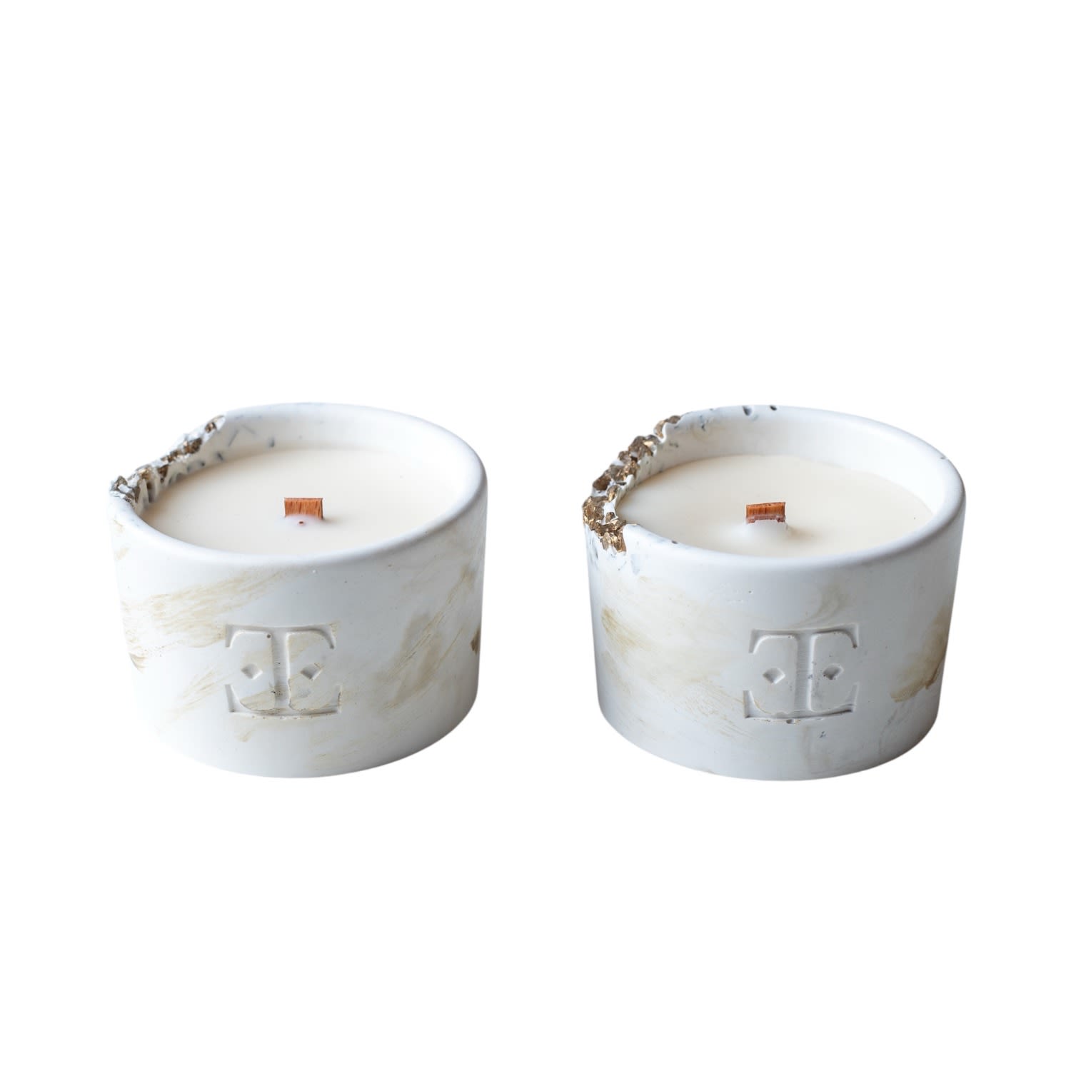 Esti Living Gold Cinnamon Midi Candle Set In Gold