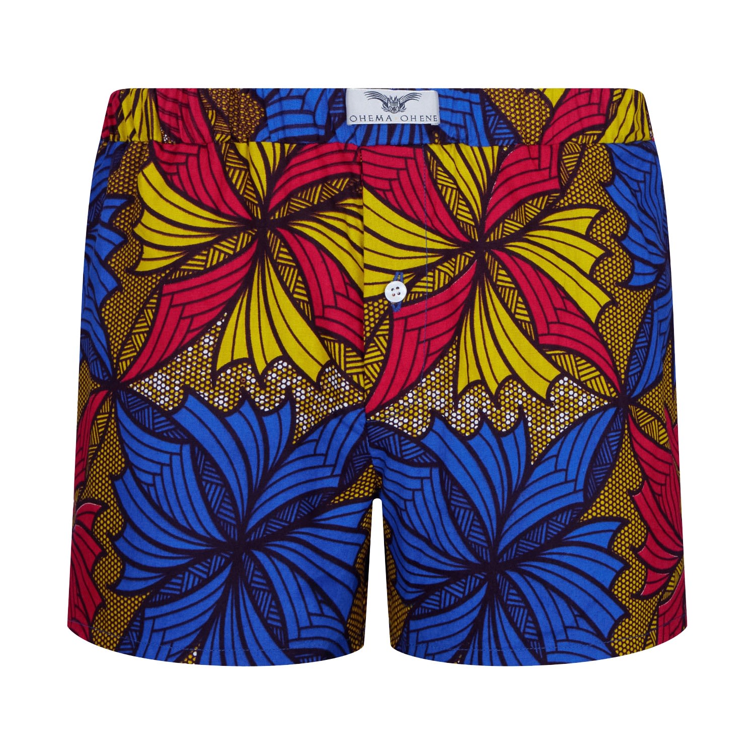 Ohema Ohene Men's African Print Boxer Shorts - 3d Floral