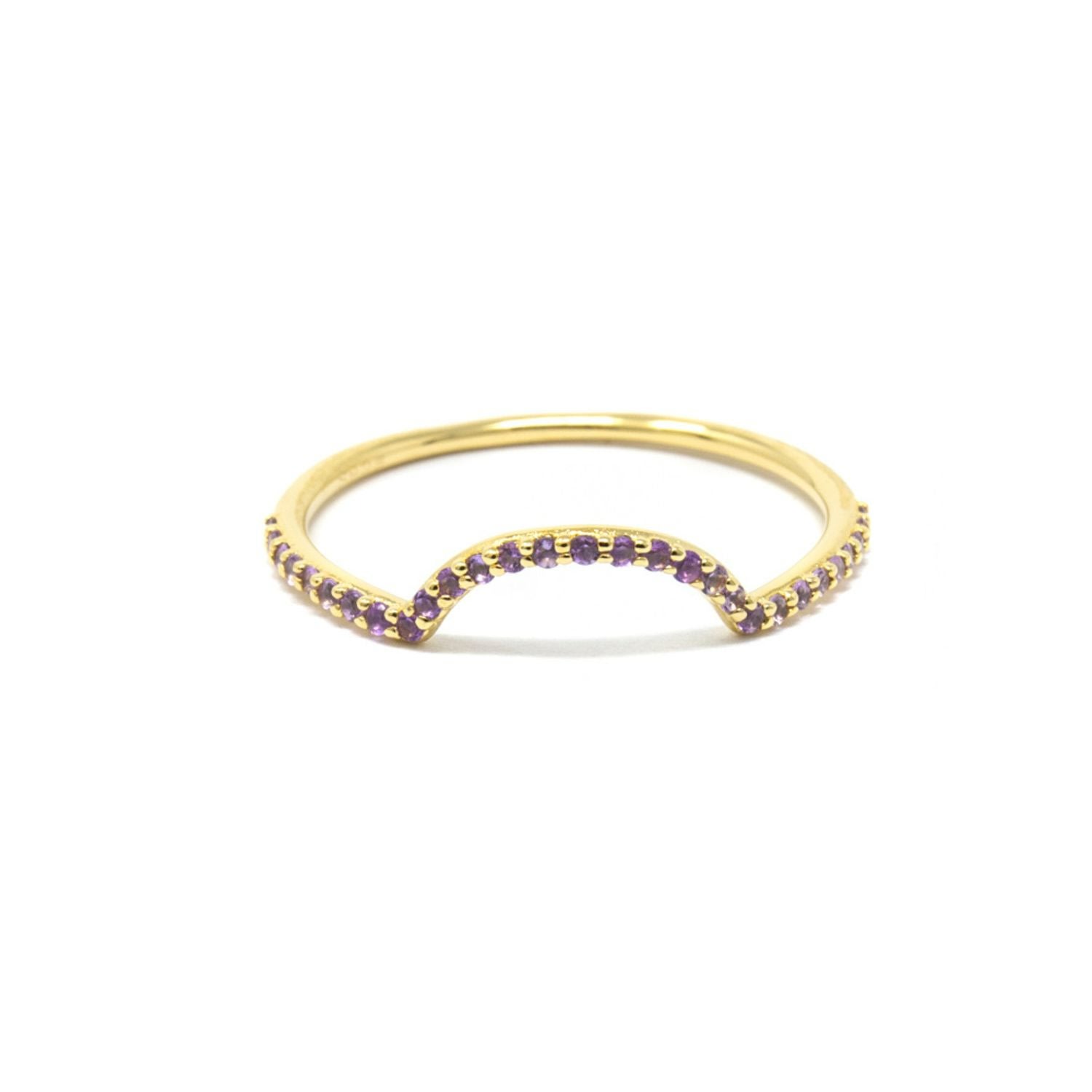 Women’s Ora Ring- Amethyst-Gold Nasi Silver