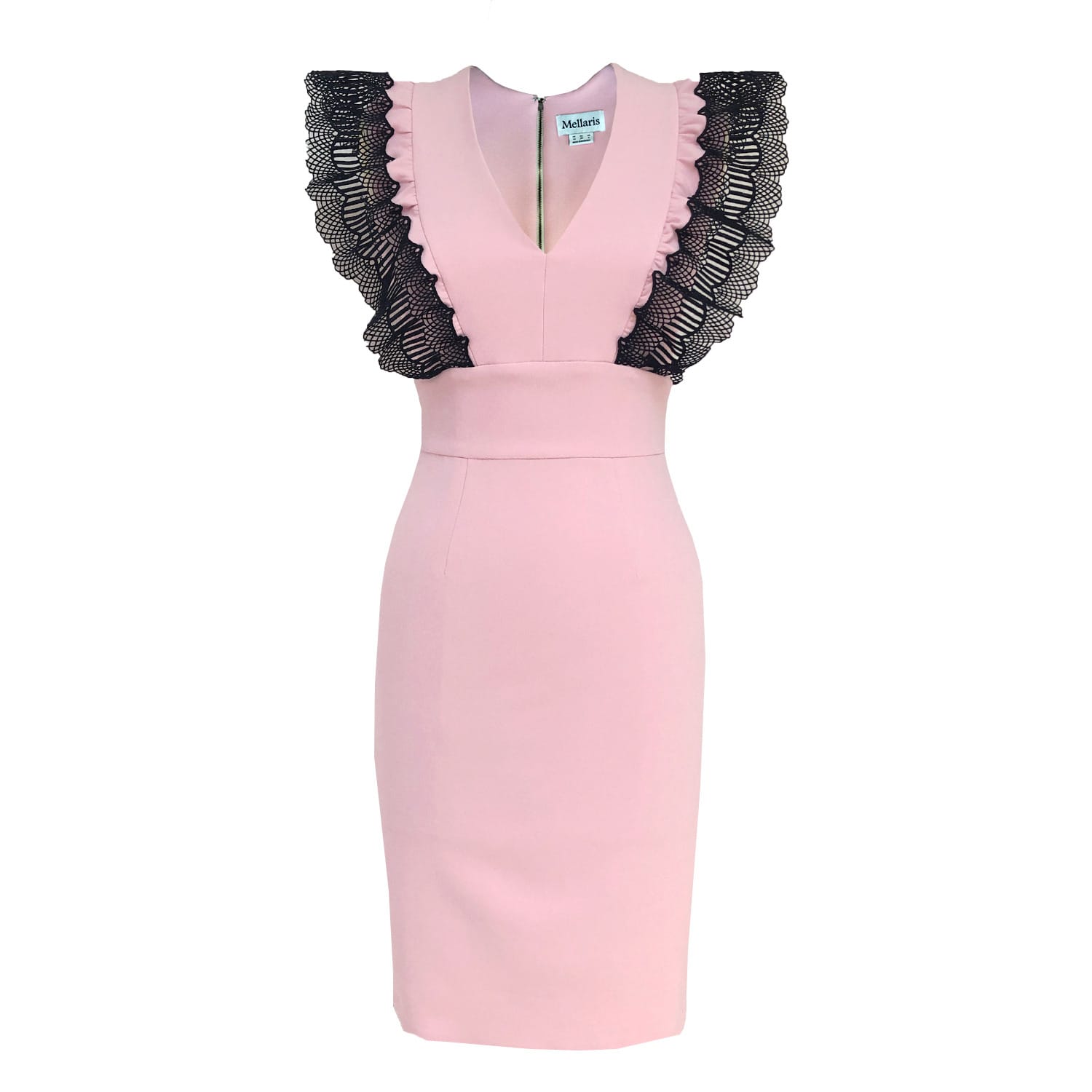 pink crepe dress