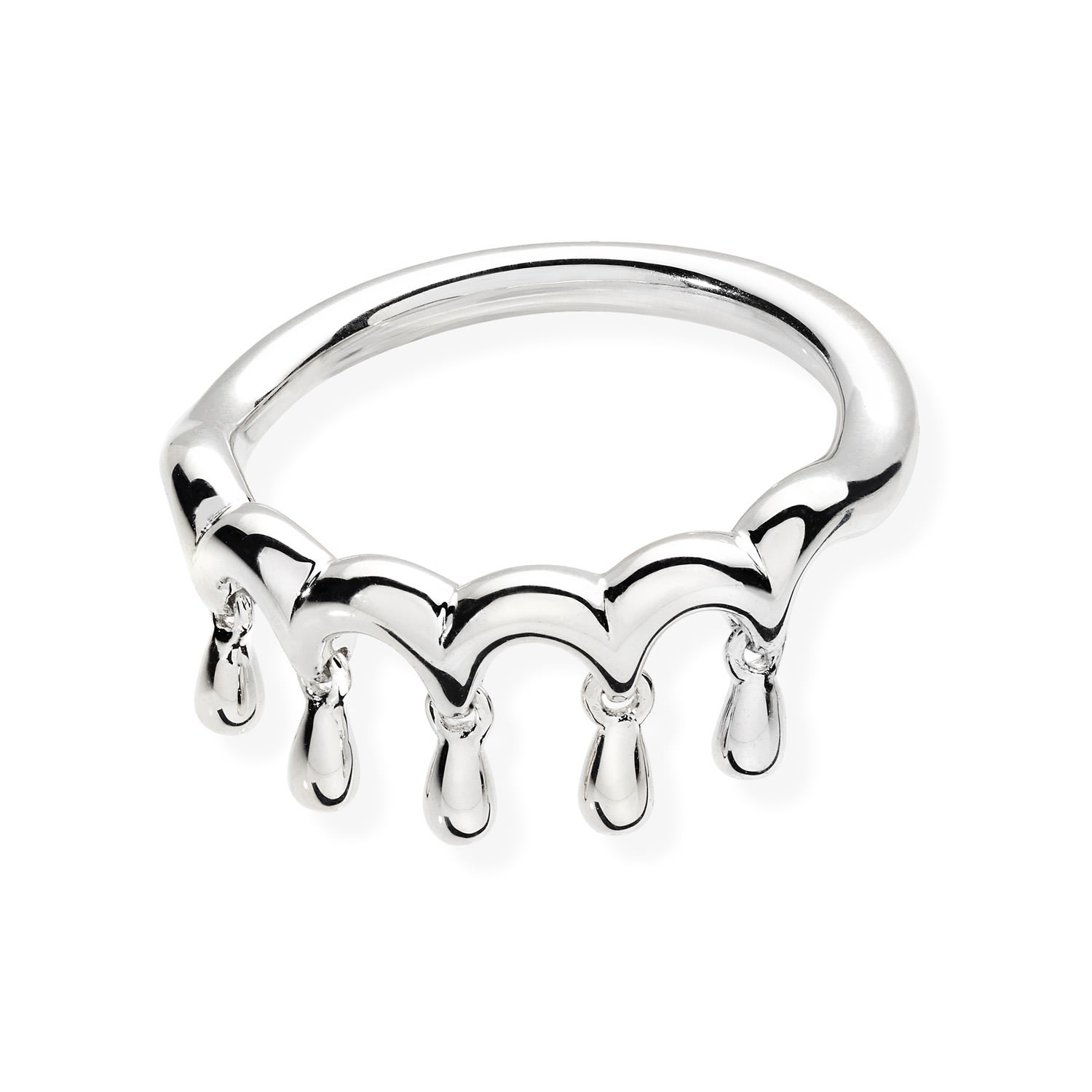 Lucy Quartermaine Women's Silver Waterfall Five Drip Ring In Metallic