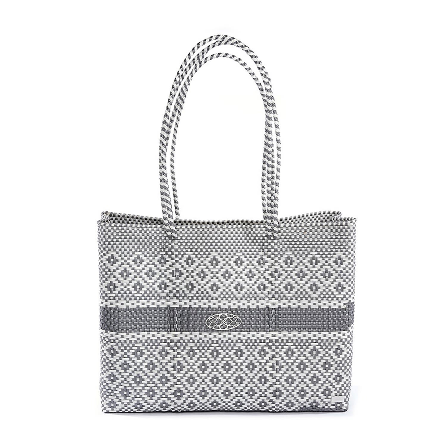 Women’s Silver Aztec Travel Tote Bag With Clutch Lolas Bag