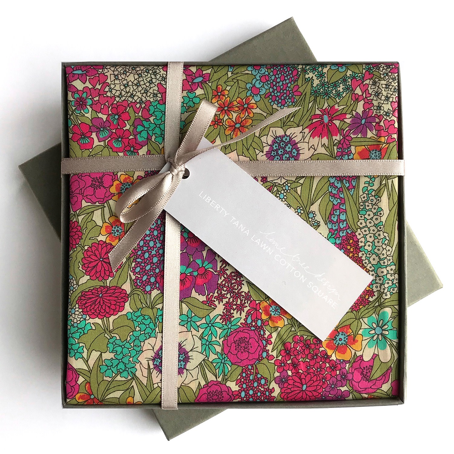 Lime Tree Design Women's Lime Fuchsia Ciara Headscarf Made With Liberty Fabric In Multi