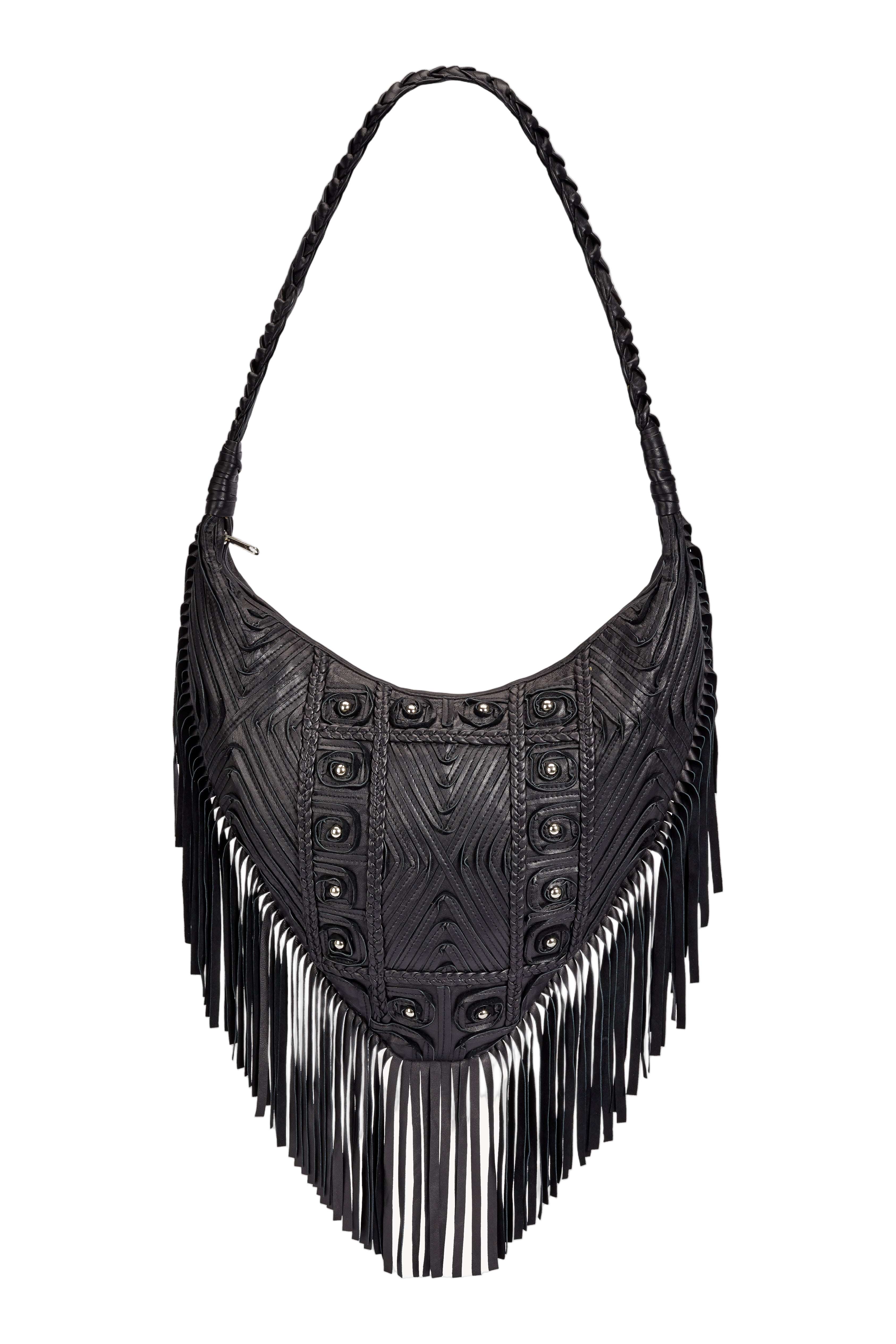 Jodi Lee Women's Aztec Maze Bag Black In Black