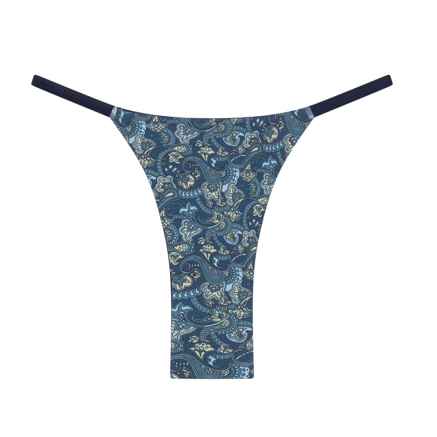 Aja Swimline Women's Azure Bikini Bottom - Paisley In Blue