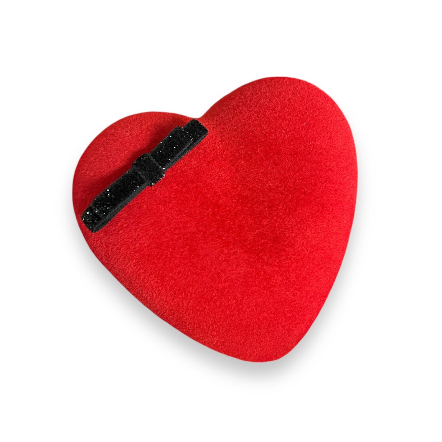 Maison Laurette Women's Red / Black Red Heart With Cute Sparkling Velvet Bow Fascinator Hat In Red/black