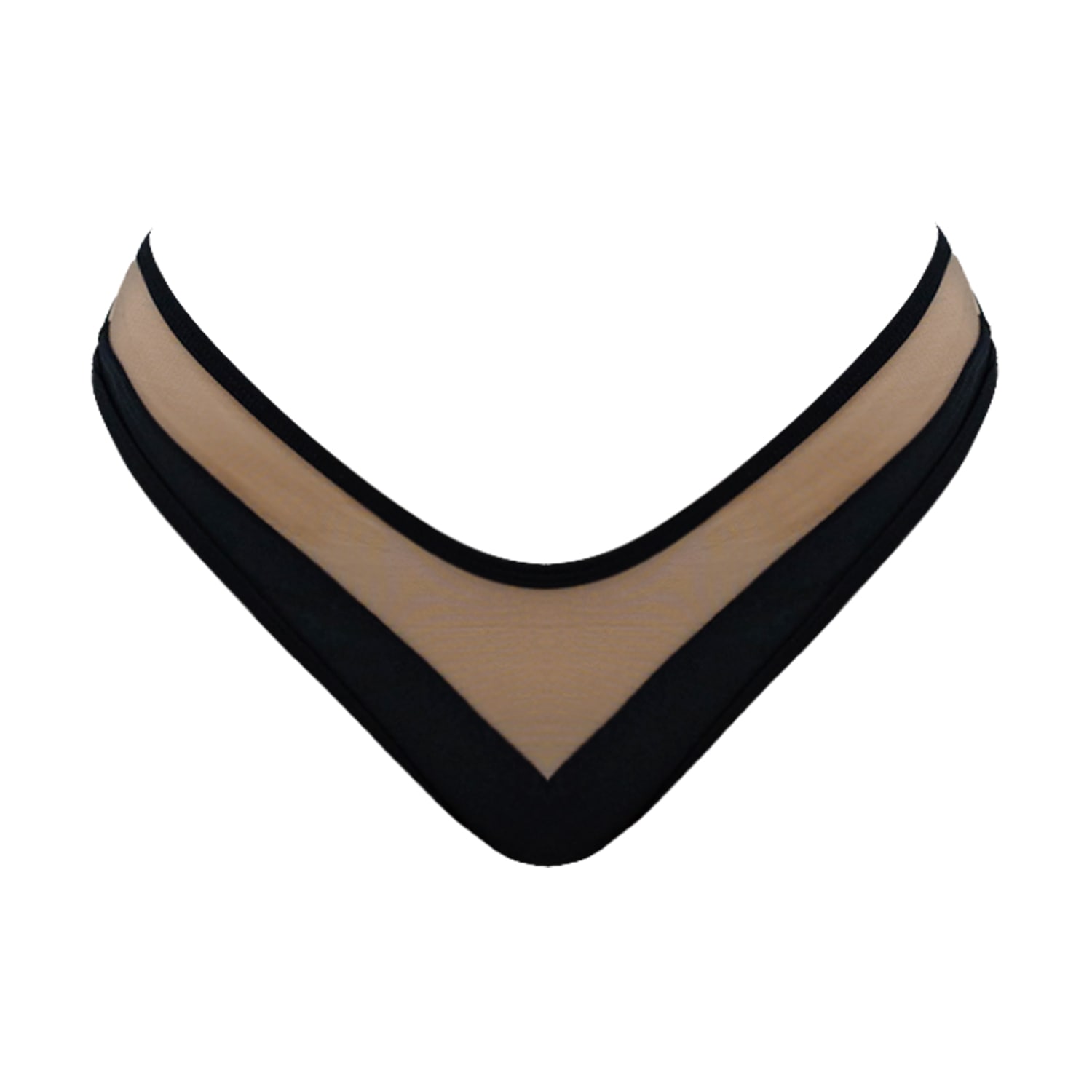Ivy Swimwear Women's Neutrals / Black Nola Black In Nude Mesh Bottoms In Black