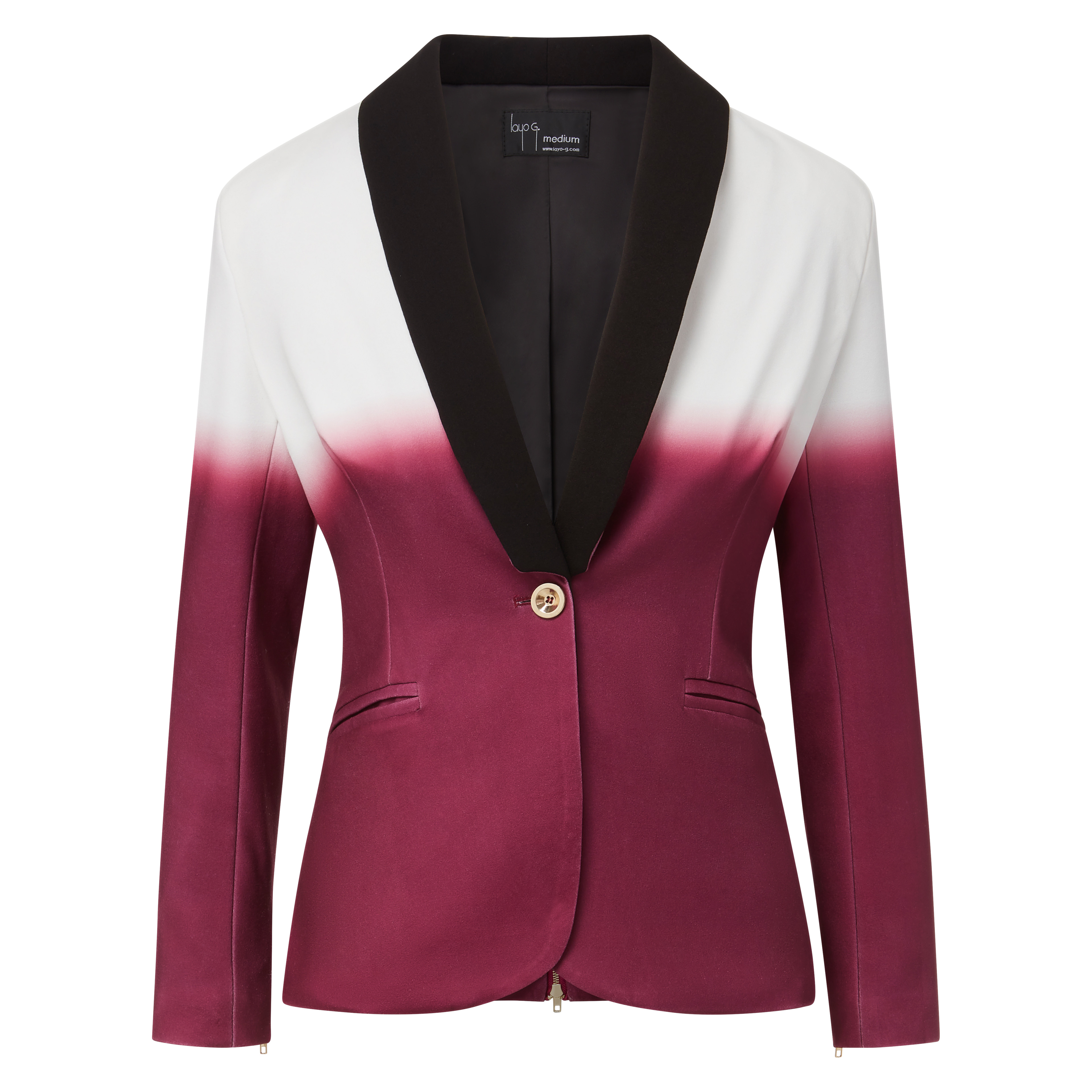 Women’s Pink / Purple / White Rebellious Ombre Stretch Blazer - Fuchsia Ombre Medium Layo G