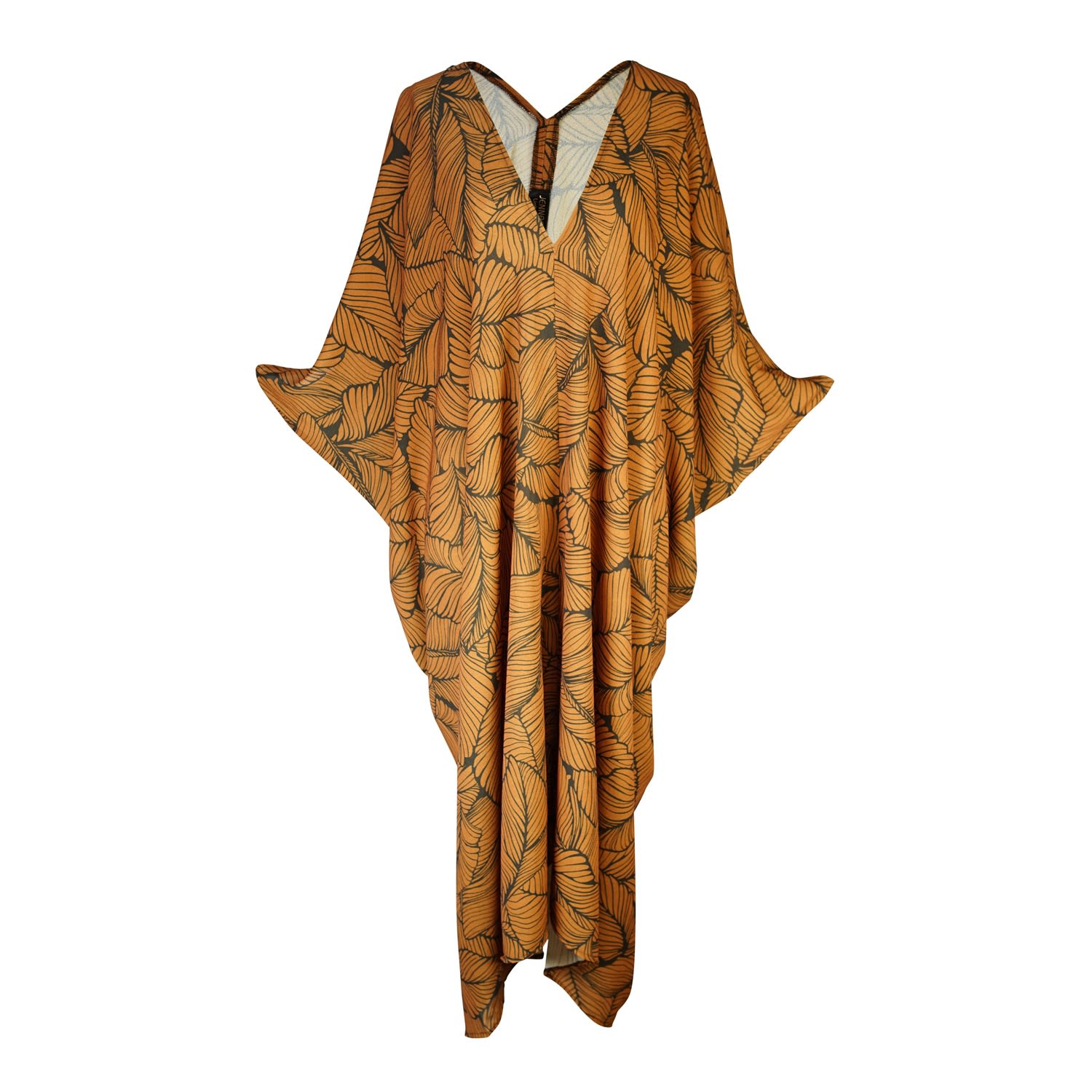 Jennafer Grace Women's Black / Brown Fiddlea Cocoa Caftan Kaftan Dress In Brown