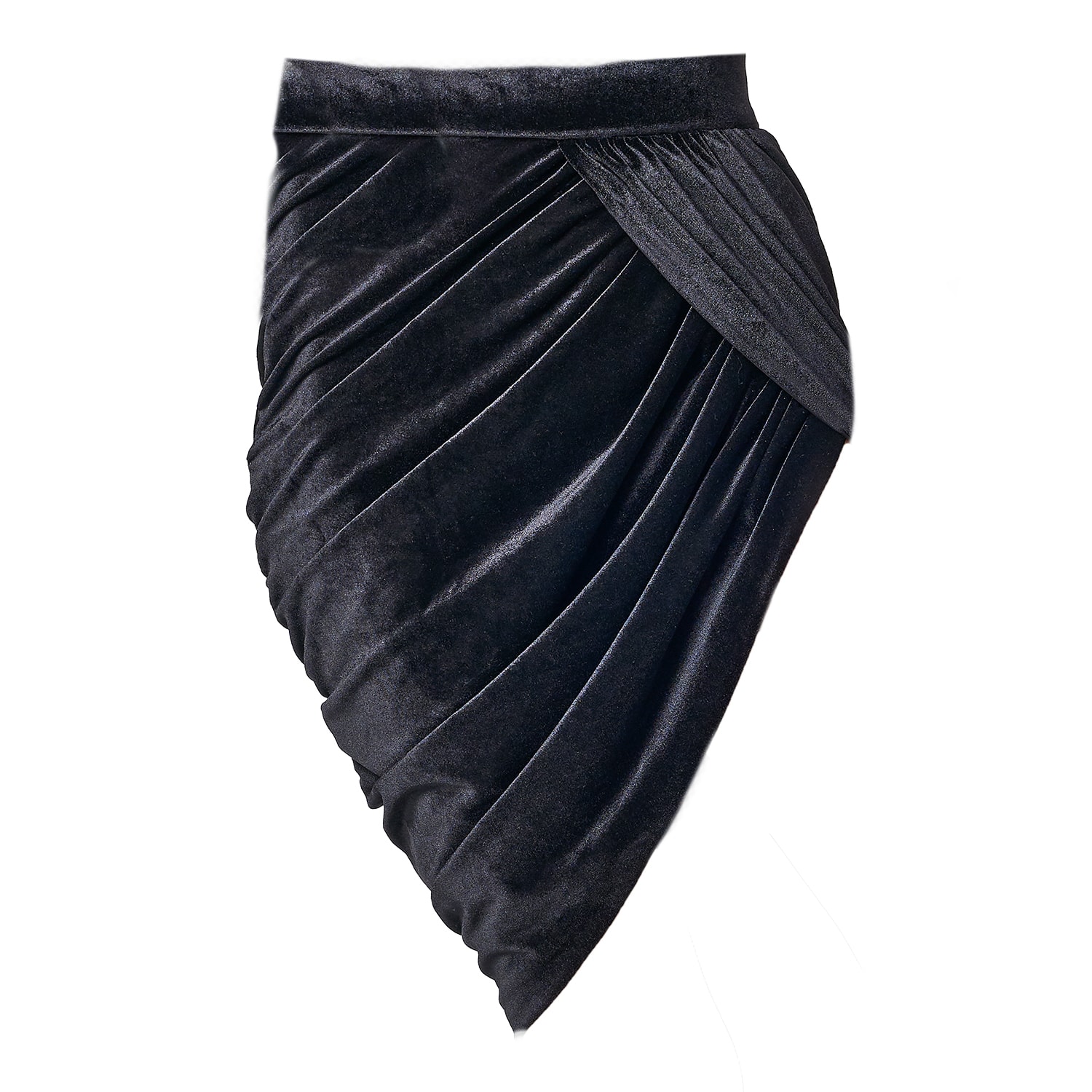 Women’s The Cascade Mini Skirt - Black Velvet Small Bao Tranchi