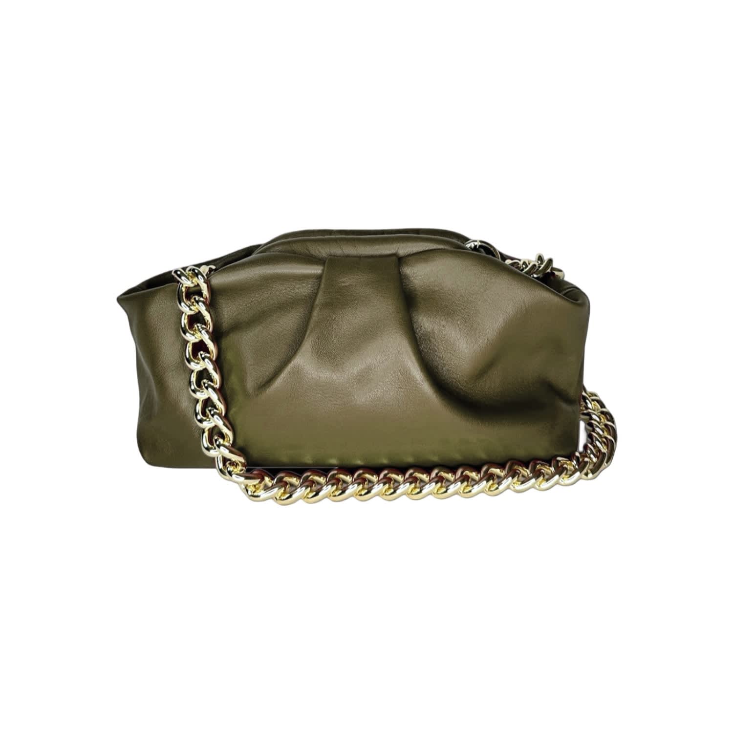 Ruj Heritage Women's Green Mini Puffy Bag Olive