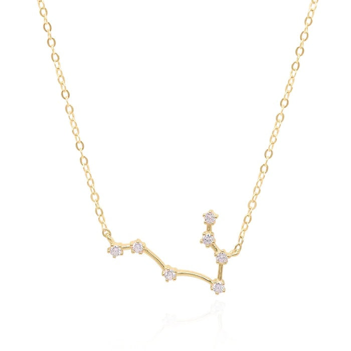 Women’s Gemini Zodiac Constellation Necklace In Gold Gold Trip