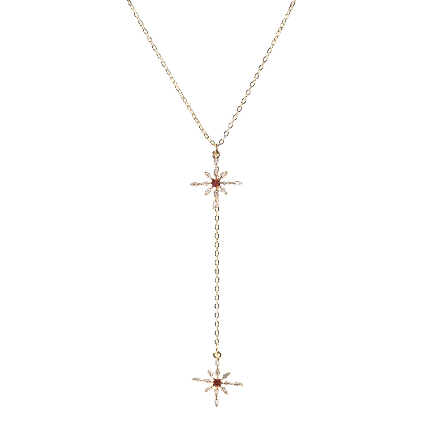 Studio Baloge Women's Gold / Orange Maelis Drop Necklace In Multi